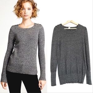 J Crew 100% Merino Wool Marled Alexie Sweater Sz L